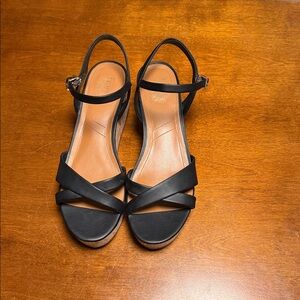 Franco Sarto Black Strappy Sandals